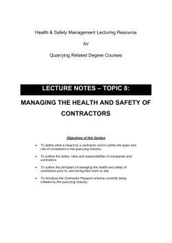 Module: Health and Safety for Quarrying Undergraduates