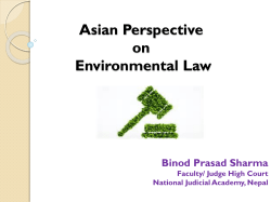 Asian Perspective on Environmental