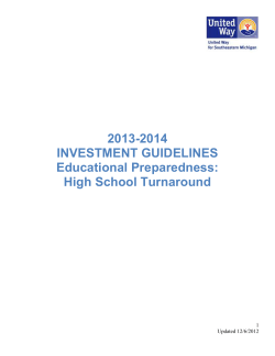 Educational Preparedness: Turnaround High Schools
