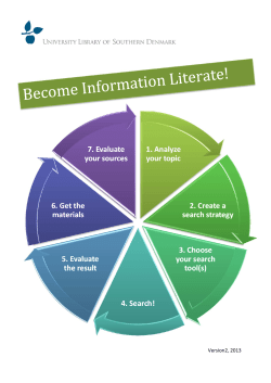 1. Analyze your topic 2. Create a search strategy 3. Choose your