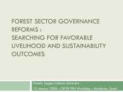Implications for Poverty-Forestry Outcomes