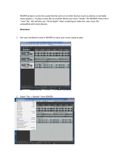 REAPER projects cannot be saved directly and run on other devices