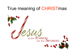 True meaning of christmas