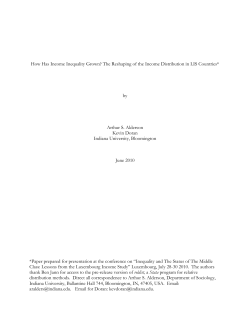 How Has Income Inequality Grown? The Reshaping of
