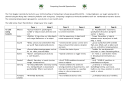 Computing Essential Opportunities - Lightmoor Village Primary School