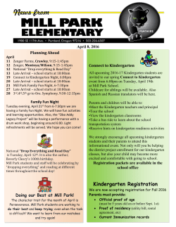 Connect to Kindergarten