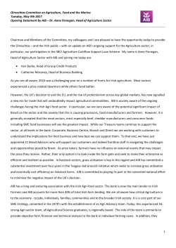 1 Oireachtas Committee on Agriculture, Food and the Marine