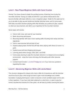 Level I - New Player/Beginner Skills with Carol Crocker Level II