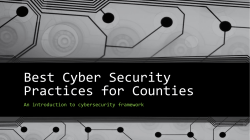 Best Cybersecurity Practices for Counties