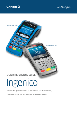 Ingenico Reference Guide