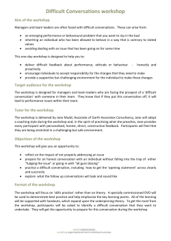 Dates - Garth Associates Consultancy Ltd