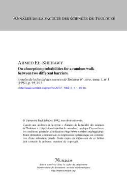 On absorption probabilities for a random walk between two different