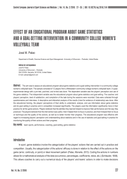 EffECt Of aN EDuCatIONal PrOgraM abOut gaME StatIStICS
