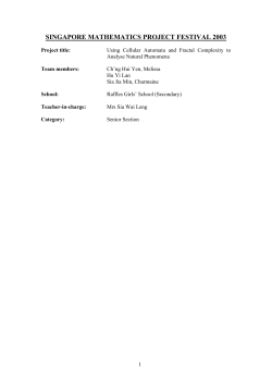 Singapore Math Project Festival - Singapore Mathematical Society