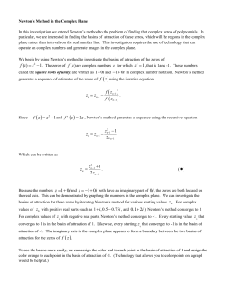 Investigaiton: Newton*s Method and Basins of attraction