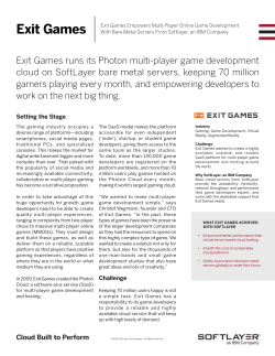 Exit Games runs its Photon multi-player game