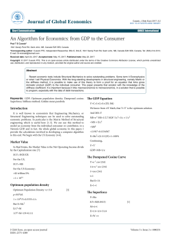 An Algorithm for Economics: from GDP to the