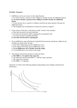 ECO201: Tutorial 4 1. Indifference curves are convex to the origin