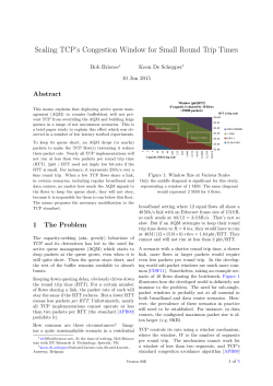 Scaling TCP`s cwnd below 2MSS