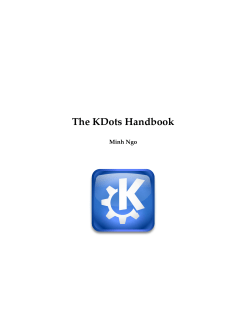 The KDots Handbook - KDE Documentation