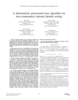 A Deterministic Polynomial Time Algorithm for Non