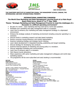 STRATEGIC MARKETING AND EFFECTIVE SALES MANAGEMENT