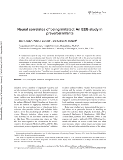 Neural correlates of being imitated: An EEG study in preverbal infants