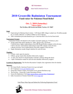 Tournament Proposal - Greenville Badminton