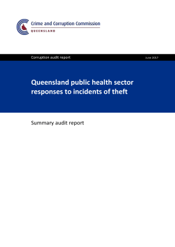 Queensland public health sector responses to incidents of theft