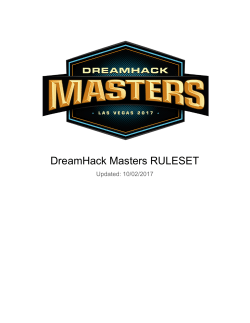 Rules - DreamHack Masters