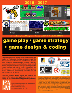 Game Design - Provincetown Art Association and Museum