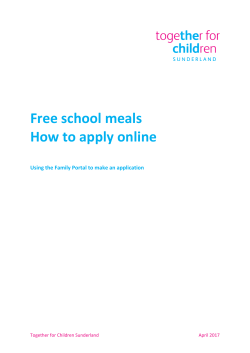 Free school meals How to apply online
