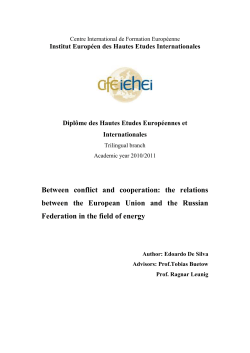 Between conflict and cooperation: the relations bewteen European