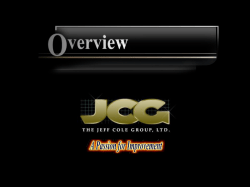 JCG Overview - Jeff Cole Group