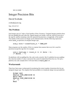 Integer Precision Bits - open