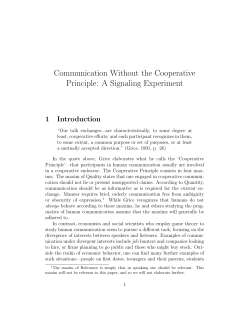 Communication Without the Cooperative Principle