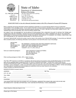 State of Idaho - e-Procurement System