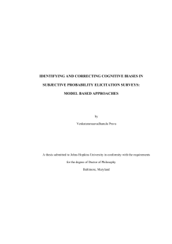 identifying and correcting cognitive biases in subjective probability