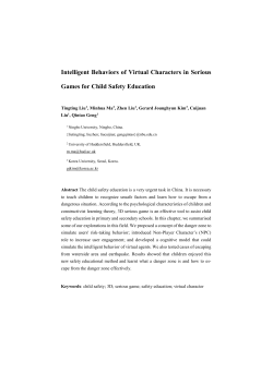 Intelligent Behaviors of Virtual Characters in Serious Games for