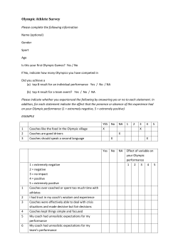 Olympic Athlete Survey