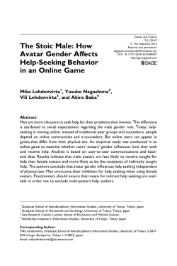 How Avatar Gender Affects Help-Seeking Behavior in an Online Game