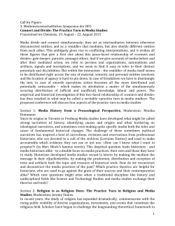 Connect and Divide: The Practice Turn in Media Studies