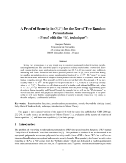for the Xor of Two Random Permutations &ndash; Proof with the