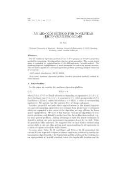 AN ARNOLDI METHOD FOR NONLINEAR EIGENVALUE PROBLEMS