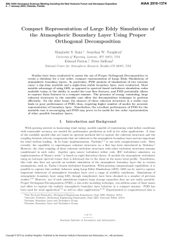 Compact Representation of Large Eddy Simulations of the
