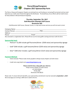 Golf Tournament Sponsorship Form