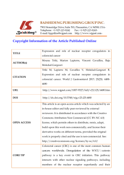 Expression and role of nuclear receptor coregulators