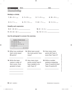 1&ndash;4 13. What two combined team scores equal 80 points? 16. Write