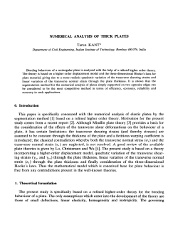 Tarun KANT* This paper is specifically concerned with the numerical