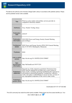 Title Wind as a price-maker and ancillary services provider in